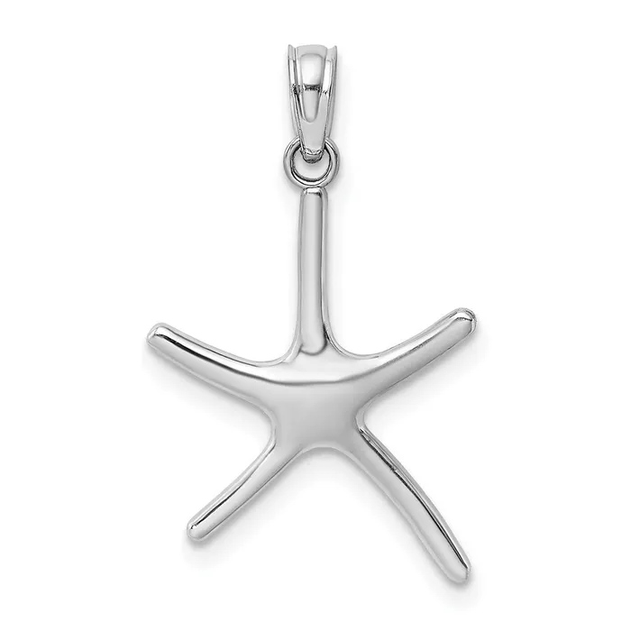 14k White Gold 1545 mm Dancing Starfish Charm 084 grams Qgold Charm Necklaces 14k White Gold 1545 mm Dancing Starfish Charm 084 grams Qgold Charm Necklaces