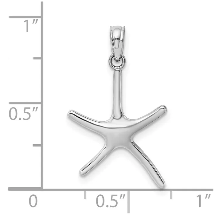 14k White Gold 1545 mm Dancing Starfish Charm 084 grams Qgold Charm Necklaces 14k White Gold 1545 mm Dancing Starfish Charm 084 grams Qgold Charm Necklaces