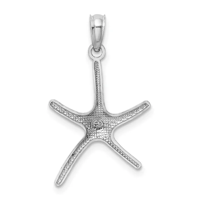 14k White Gold 1545 mm Dancing Starfish Charm 084 grams Qgold Charm Necklaces 14k White Gold 1545 mm Dancing Starfish Charm 084 grams Qgold Charm Necklaces