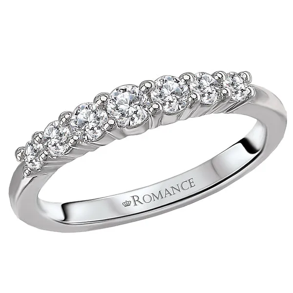 14K White Gold Romance Collection Wedding Band Romance Rings