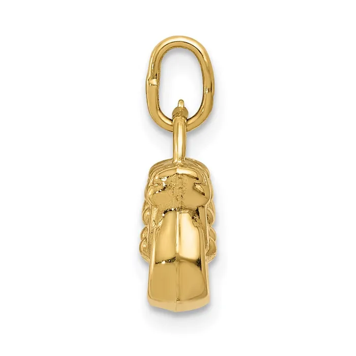 14k Yellow Gold 10 mm 3D Purse Charm 049 grams Qgold Charm Necklaces 14k Yellow Gold 10 mm 3D Purse Charm 049 grams Qgold Charm Necklaces