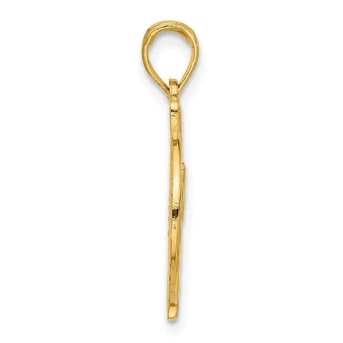14k Yellow Gold 15 mm Polished Hand Gesture in Circle Charm 169 grams Qgold Charm Necklaces 14k Yellow Gold 15 mm Polished Hand Gesture in Circle Charm 169 grams Qgold Charm Necklaces