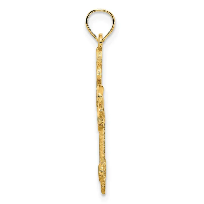 14k Yellow Gold 176 mm 14ky Cross Charm 154 grams Qgold Charm Necklaces 14k Yellow Gold 176 mm 14ky Cross Charm 154 grams Qgold Charm Necklaces