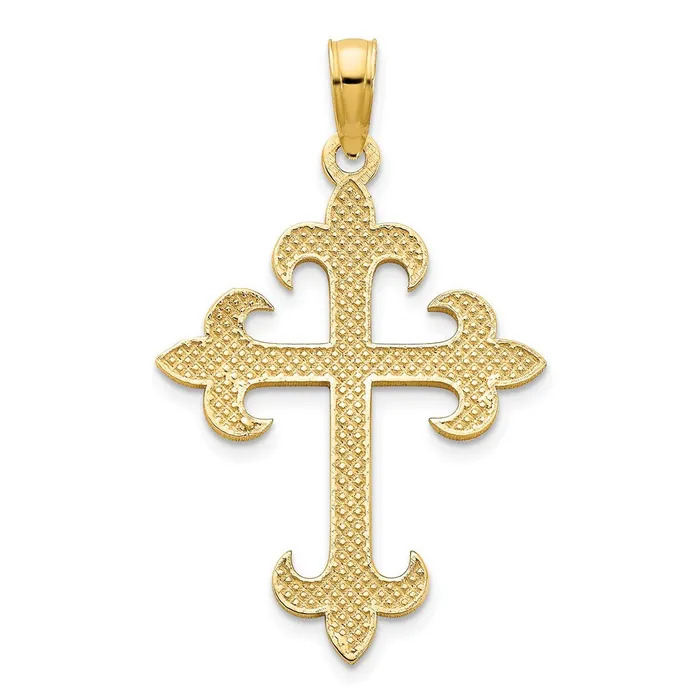 14k Yellow Gold 176 mm 14ky Cross Charm 154 grams Qgold Charm Necklaces 14k Yellow Gold 176 mm 14ky Cross Charm 154 grams Qgold Charm Necklaces
