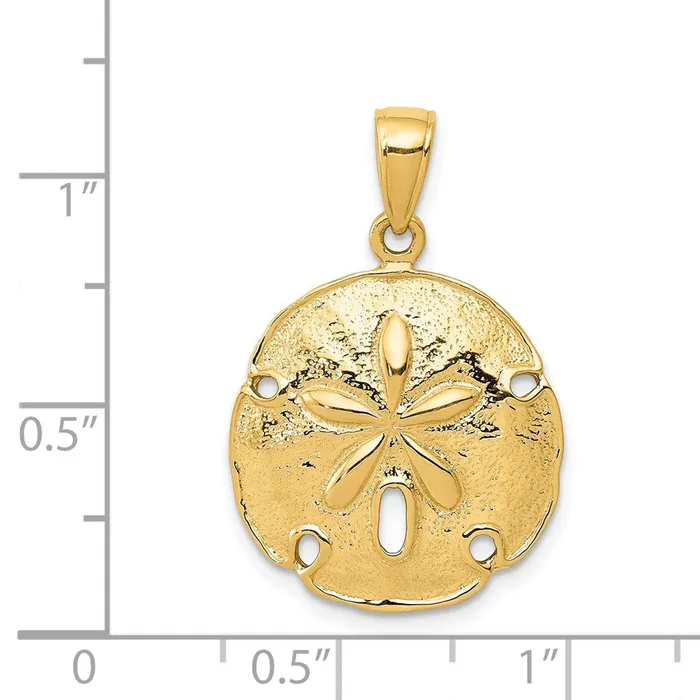 14k Yellow Gold 18 mm Sand Dollar Pendant 271 grams Qgold PreStyled Sets 14k Yellow Gold 18 mm Sand Dollar Pendant 271 grams Qgold PreStyled Sets