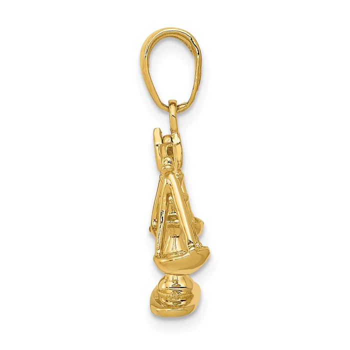 14k Yellow Gold 20 mm 3D Moveable Scales of Justice Pendant 196 grams Qgold Necklaces 14k Yellow Gold 20 mm 3D Moveable Scales of Justice Pendant 196 grams Qgold Necklaces