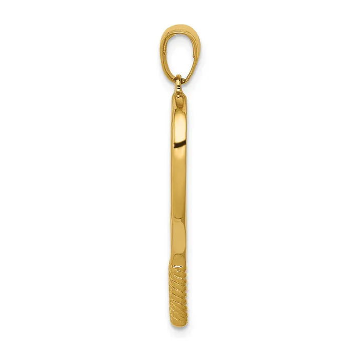 14k Yellow Gold 20 mm Solid Polished 3D Tennis Racquet Pendant 208 grams Qgold PreStyled Sets 14k Yellow Gold 20 mm Solid Polished 3D Tennis Racquet Pendant 208 grams Qgold PreStyled Sets
