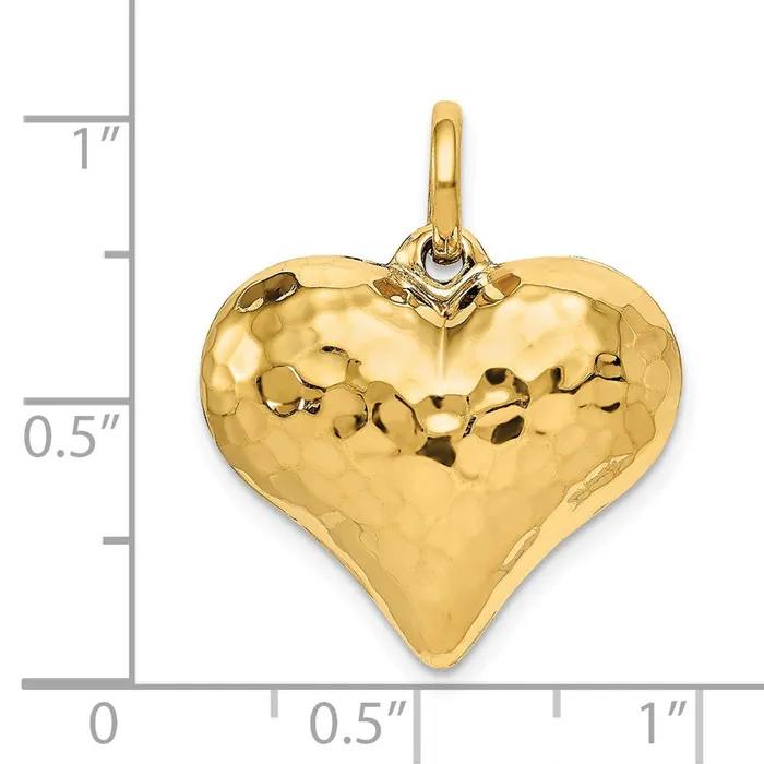 14k Yellow Gold 21 mm red 3D Heart Pendant 25 grams Qgold Necklaces 14k Yellow Gold 21 mm red 3D Heart Pendant 25 grams Qgold Necklaces