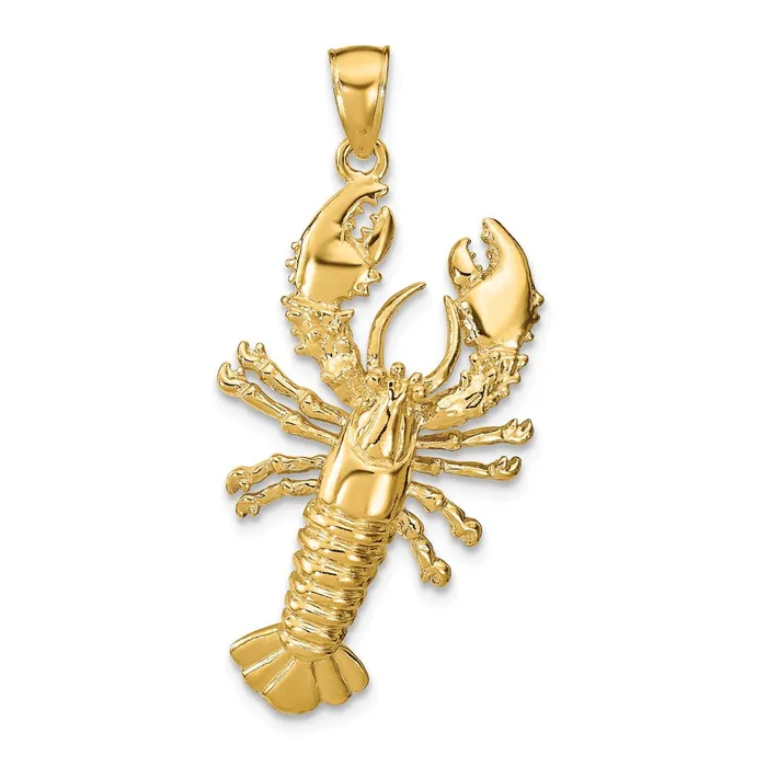 14k Yellow Gold 22 mm Lobster Pendant 83 grams Qgold PreStyled Sets