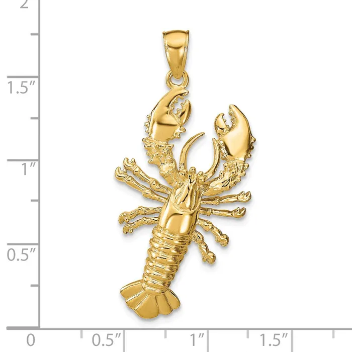 14k Yellow Gold 22 mm Lobster Pendant 83 grams Qgold PreStyled Sets 14k Yellow Gold 22 mm Lobster Pendant 83 grams Qgold PreStyled Sets