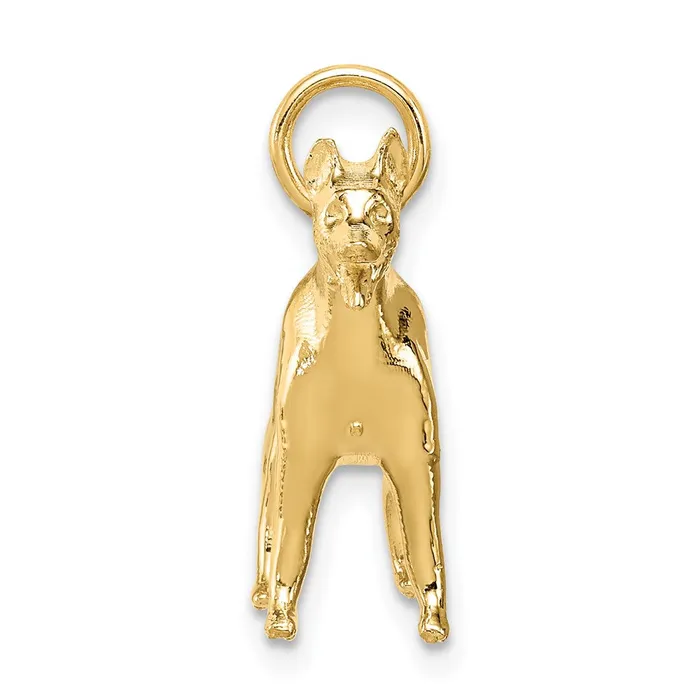 14k Yellow Gold 25 mm Solid Polished 3D German Shepherd Charm 543 grams Qgold Charm Necklaces 14k Yellow Gold 25 mm Solid Polished 3D German Shepherd Charm 543 grams Qgold Charm Necklaces