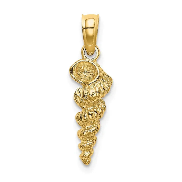 14k Yellow Gold 527 mm n Wentletrap Shell Charm 132 grams Qgold Charm Necklaces 14k Yellow Gold 527 mm n Wentletrap Shell Charm 132 grams Qgold Charm Necklaces