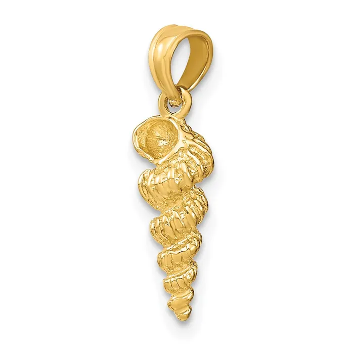 14k Yellow Gold 527 mm n Wentletrap Shell Charm 132 grams Qgold Charm Necklaces 14k Yellow Gold 527 mm n Wentletrap Shell Charm 132 grams Qgold Charm Necklaces