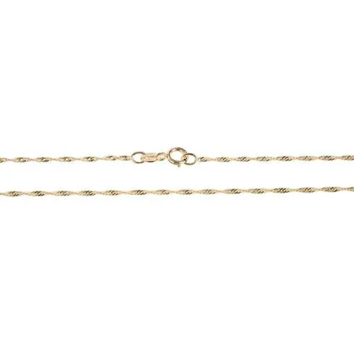 14k Yellow Gold Singapore Chain Nakoa PreStyled Sets 14k Yellow Gold Singapore Chain Nakoa PreStyled Sets