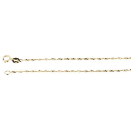 14k Yellow Gold Singapore Chain Nakoa PreStyled Sets 14k Yellow Gold Singapore Chain Nakoa PreStyled Sets