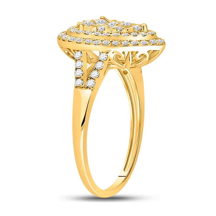 14Kt Yellow Gold 1 CtwDia Ana M Fashion Ring 337 grams GND Rings