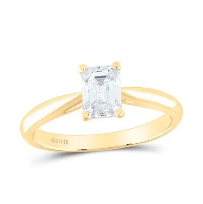 1CtDia Emerald Solitaire Ring 292 grams GND Rings