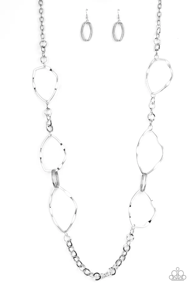 Abstract Artifact Silver Oval Necklace Paparazzi Paparazzi Accessories Necklaces Abstract Artifact Silver Oval Necklace Paparazzi Paparazzi Accessories Necklaces
