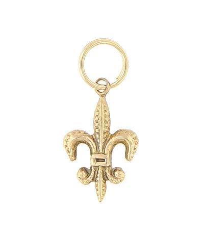 Antique Fleur de Lis Charm in 10 Karat Yellow Gold Antique Jewelry Mall Charm Necklaces Antique Fleur de Lis Charm in 10 Karat Yellow Gold Antique Jewelry Mall Charm Necklaces