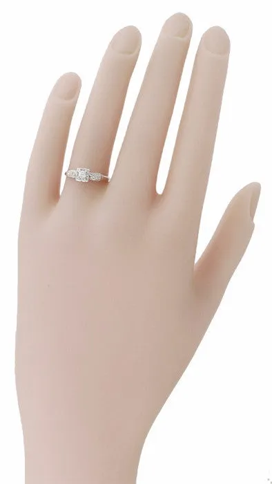 Antique Jewelry Mall 1950s Heirloom Diamond Engagement Ring in 14 Karat White Gold Vintage Promise Ring Rings Antique Jewelry Mall 1950s Heirloom Diamond Engagement Ring in 14 Karat White Gold Vintage Promise Ring Rings