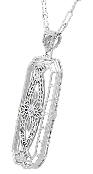 Antique Jewelry Mall Art Deco Filigree Vintage Sapphire Ichthys Fish Necklace Sterling Silver 1930s Pendant Design Necklaces Antique Jewelry Mall Art Deco Filigree Vintage Sapphire Ichthys Fish Necklace Sterling Silver 1930s Pendant Design Necklaces