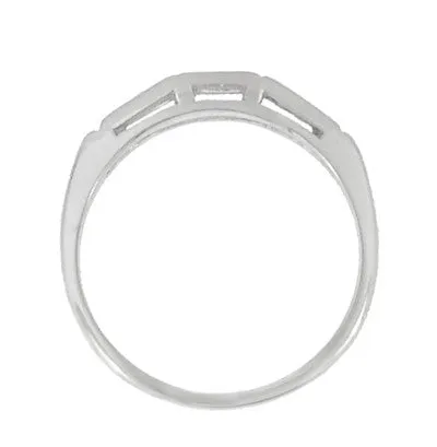 Antique Jewelry Mall Rings 1950s Design Three Stone Tapered Baguette Diamond Wedding Band in White Gold 14K or 18K 070 Carat Total Antique Jewelry Mall Rings 1950s Design Three Stone Tapered Baguette Diamond Wedding Band in White Gold 14K or 18K 070 Carat Total