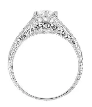 Antique Jewelry Mall Rings Art Deco Ansonia Filigree Diamond Engagement Ring in Platinum Antique Jewelry Mall Rings Art Deco Ansonia Filigree Diamond Engagement Ring in Platinum