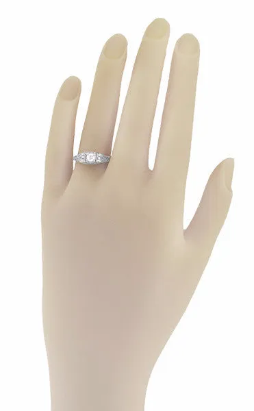 Antique Jewelry Mall Rings Art Deco Filigree Diamond Engagement Ring in 14 Karat White Gold Antique Jewelry Mall Rings Art Deco Filigree Diamond Engagement Ring in 14 Karat White Gold