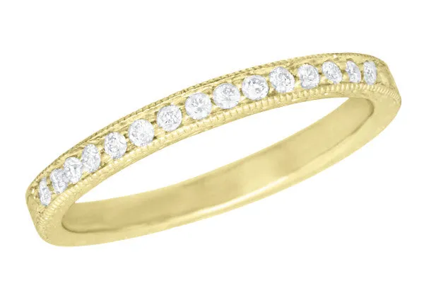 Antique Jewelry Mall Rings Art Deco Vintage Engraved Wheat Yellow Gold Diamond Wedding Band Antique Jewelry Mall Rings Art Deco Vintage Engraved Wheat Yellow Gold Diamond Wedding Band