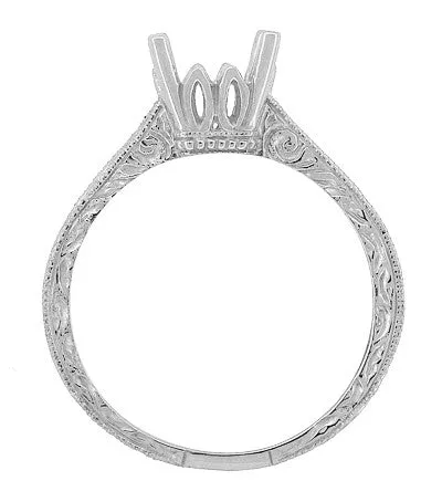 Antique Jewelry Mall Rings Platinum Carved Scrolls Art Deco 150 175 Carat Filigree Castle Solitaire Engagement Ring Mounting Antique Jewelry Mall Rings Platinum Carved Scrolls Art Deco 150 175 Carat Filigree Castle Solitaire Engagement Ring Mounting