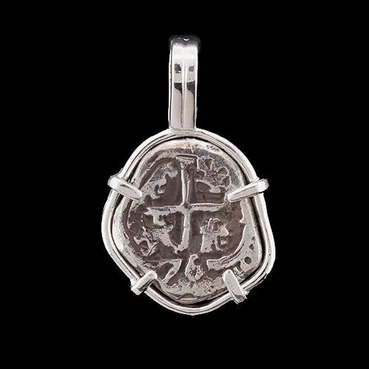 Atocha Jewelry Odd 1 Reale Silver Coin Pendant with Sterling Silver Frame The Treasure Shoppe Necklaces Atocha Jewelry Odd 1 Reale Silver Coin Pendant with Sterling Silver Frame The Treasure Shoppe Necklaces