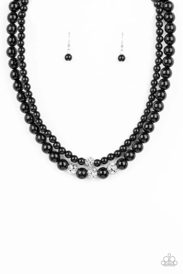Brilliant Ballerina Black Bead White Rhinestone Layered Necklace Paparazzi Paparazzi Accessories Necklaces Brilliant Ballerina Black Bead White Rhinestone Layered Necklace Paparazzi Paparazzi Accessories Necklaces