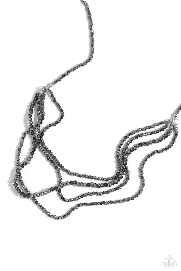 Candescent Cascade Silver Crystal Layered Necklace Paparazzi Paparazzi Accessories Necklaces Candescent Cascade Silver Crystal Layered Necklace Paparazzi Paparazzi Accessories Necklaces