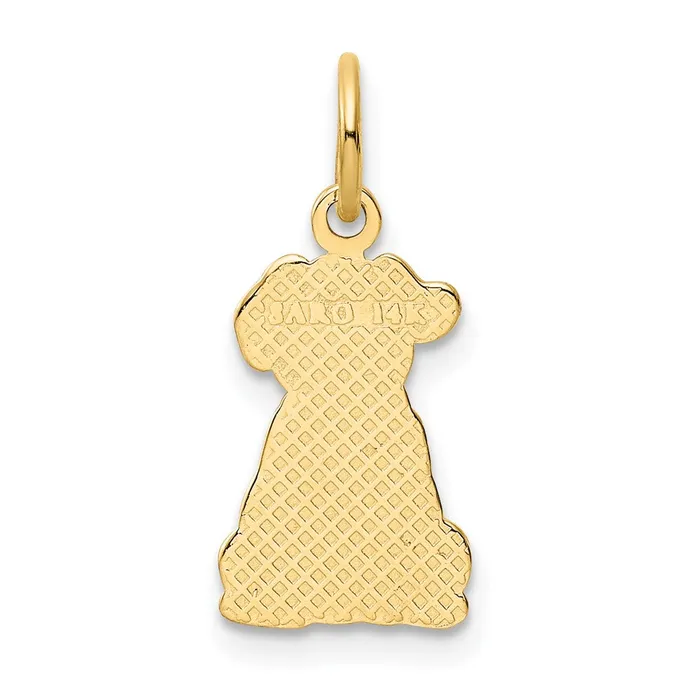 Charm Necklaces 10k Yellow Gold 10 mm Puppy Charm 07 grams Qgold Charm Necklaces 10k Yellow Gold 10 mm Puppy Charm 07 grams Qgold