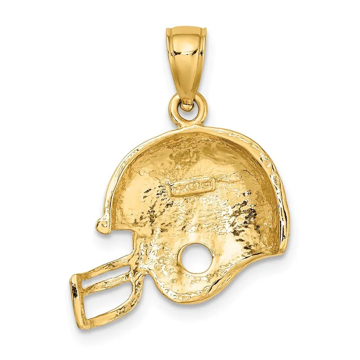 Charm Necklaces 14k Yellow Gold 1765 mm Football Helmet Charm 212 grams Qgold Charm Necklaces 14k Yellow Gold 1765 mm Football Helmet Charm 212 grams Qgold