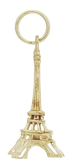 Charm Necklaces Antique Jewelry Mall Vintage 14K Gold Eiffel Tower Charm