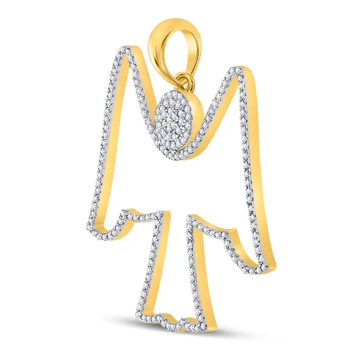 Charm Necklaces GND 10Kt Yellow Gold 58CtDia Angle Charm 434 grams