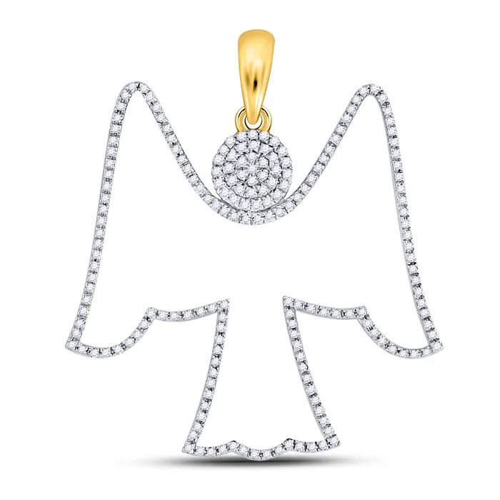 Charm Necklaces GND 10Kt Yellow Gold 58CtDia Angle Charm 434 grams