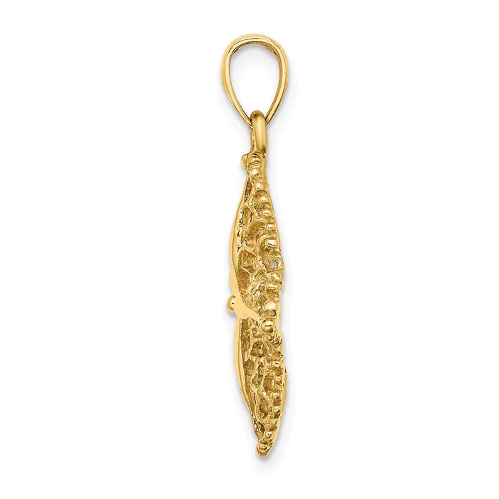 Charm Necklaces Qgold 10k Yellow Gold 215 mm Starfish Filigree Charm 225 grams Charm Necklaces Qgold 10k Yellow Gold 215 mm Starfish Filigree Charm 225 grams