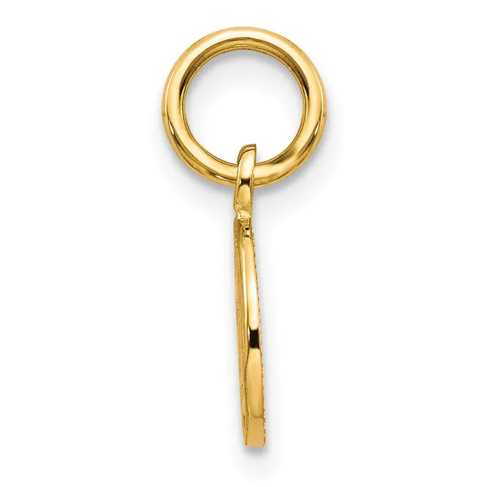 Charm Necklaces Qgold 10k Yellow Gold 7 mm Angel Charm 042 grams Charm Necklaces Qgold 10k Yellow Gold 7 mm Angel Charm 042 grams