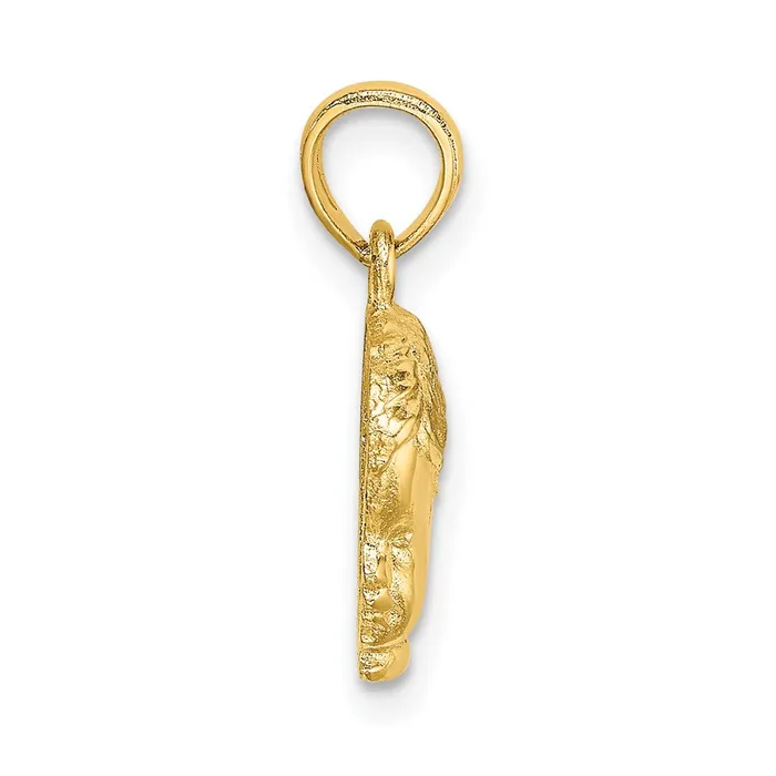 Charm Necklaces Qgold 10k Yellow Gold 96 mm Boy Head Charm 1 grams Charm Necklaces Qgold 10k Yellow Gold 96 mm Boy Head Charm 1 grams