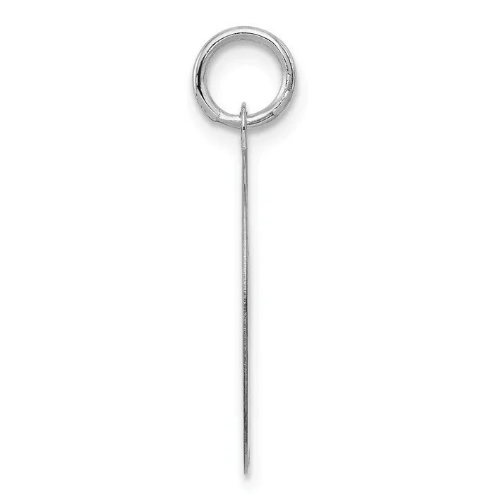 Charm Necklaces Qgold 14k White Gold 20 mm Polished Engravable Golden Retriever Disc Charm 103 grams