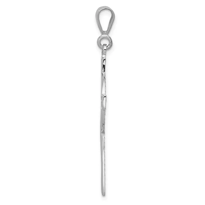 Charm Necklaces Qgold 14k White Gold 21 mm Celtic Cross Charm 198 grams Charm Necklaces Qgold 14k White Gold 21 mm Celtic Cross Charm 198 grams