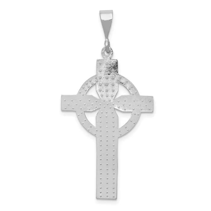 Charm Necklaces Qgold 14k White Gold 21 mm Celtic Cross Charm 198 grams Charm Necklaces Qgold 14k White Gold 21 mm Celtic Cross Charm 198 grams