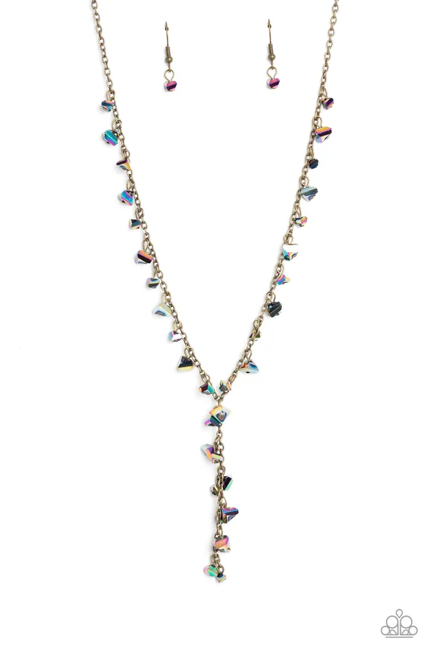 Chiseled Catwalk Brass Chain Oil Spill Stone Y Short Necklace Paparazzi Paparazzi Accessories Necklaces Chiseled Catwalk Brass Chain Oil Spill Stone Y Short Necklace Paparazzi Paparazzi Accessories Necklaces