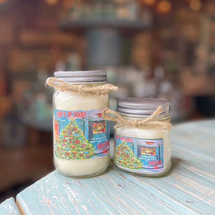 Christmas Tree Mason Jar Candle Vintage Collection Surfs Up Candle Necklaces