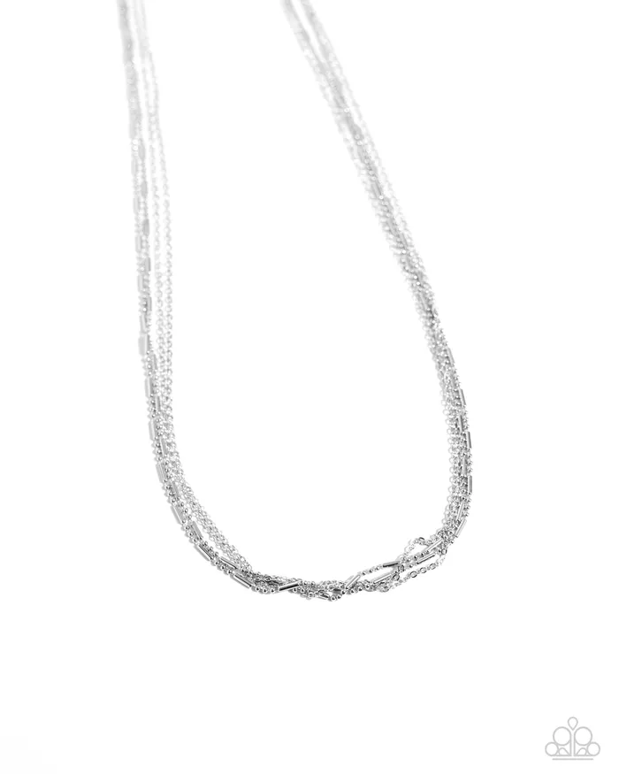 Dainty Dare Silver Bar and Ball Layered Long Necklace Paparazzi Paparazzi Accessories Necklaces Dainty Dare Silver Bar and Ball Layered Long Necklace Paparazzi Paparazzi Accessories Necklaces