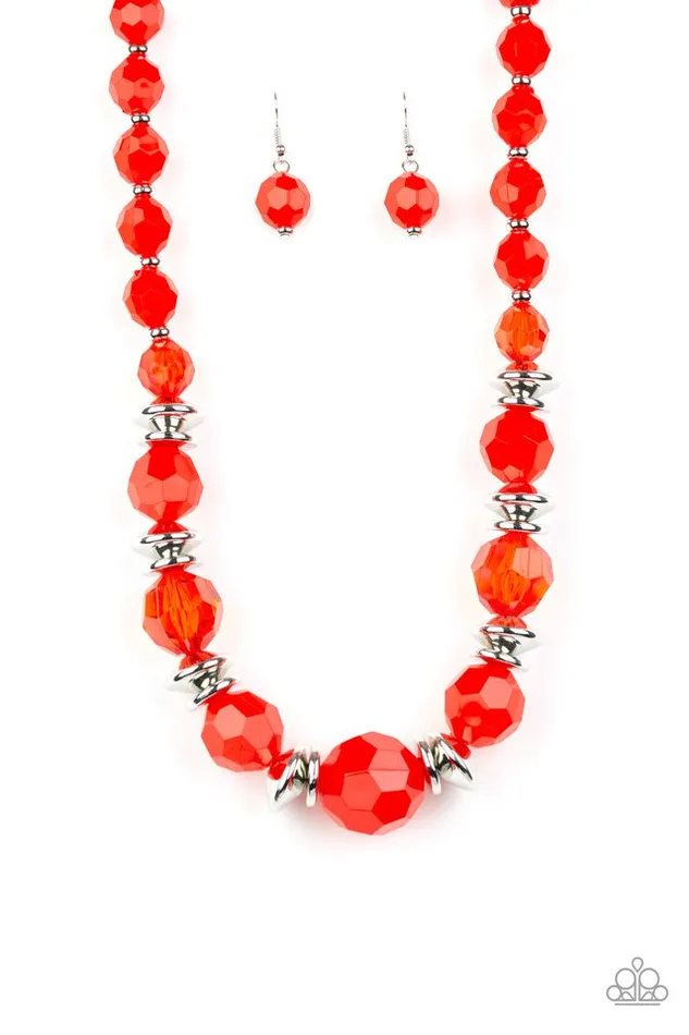 Dine and Dash Red Bead Silver Accent Necklace Paparazzi Paparazzi Accessories Necklaces Dine and Dash Red Bead Silver Accent Necklace Paparazzi Paparazzi Accessories Necklaces