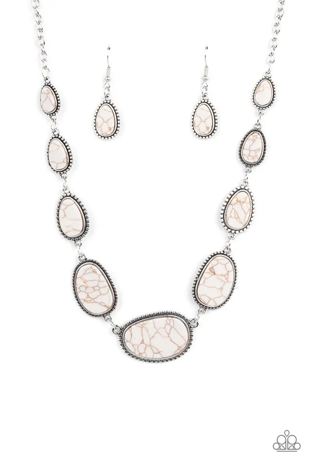 Elemental Eden White Stone Silver Frame Necklace Paparazzi Paparazzi Accessories Necklaces Elemental Eden White Stone Silver Frame Necklace Paparazzi Paparazzi Accessories Necklaces