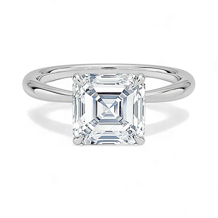 Engagement Rings Rings 14K Gold Solitaire Engagement Ring with IGI Certified Asscher Cut Lab Grown Diamond Engagement Rings Rings 14K Gold Solitaire Engagement Ring with IGI Certified Asscher Cut Lab Grown Diamond